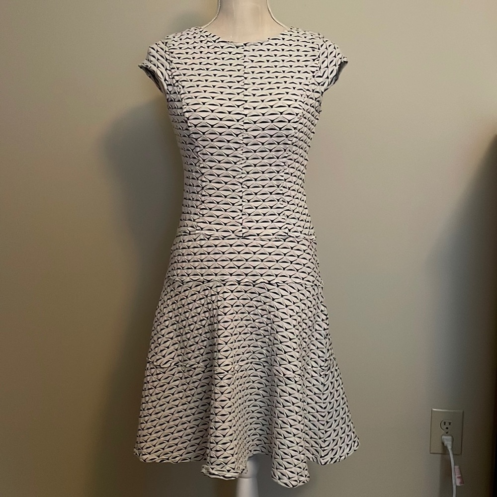 Sharagano fit and flare midi dress - size 4P - Picture 1 of 12